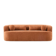 [NEW]86' Chenille Boneless Couch, Upholstered Sofa with Pillows, No Assembly Curved Cloud Couch with High-Density Foam, 3-Seater Luxury Modern Compressed Sofa for Living Room&Apartment