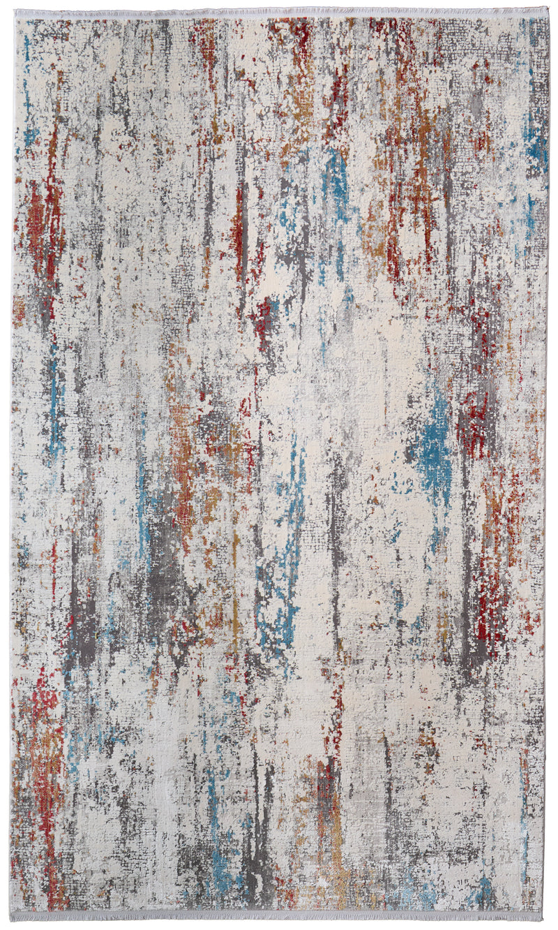 Cadiz Modern Abstract, Gray/Red/Blue