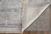 Caldwell Transitional Medallion, Ivory/Blue/Orange