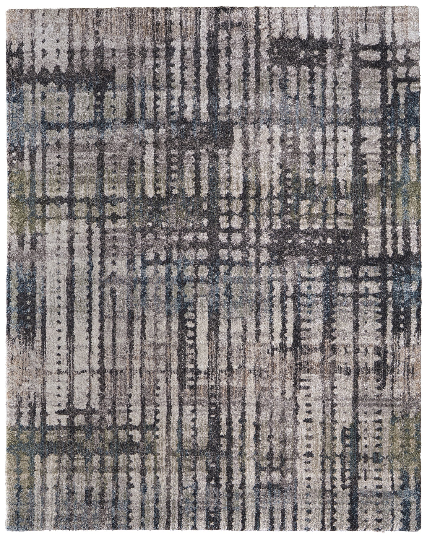 Skyview Modern Abstract, Gray/Black/Ivory