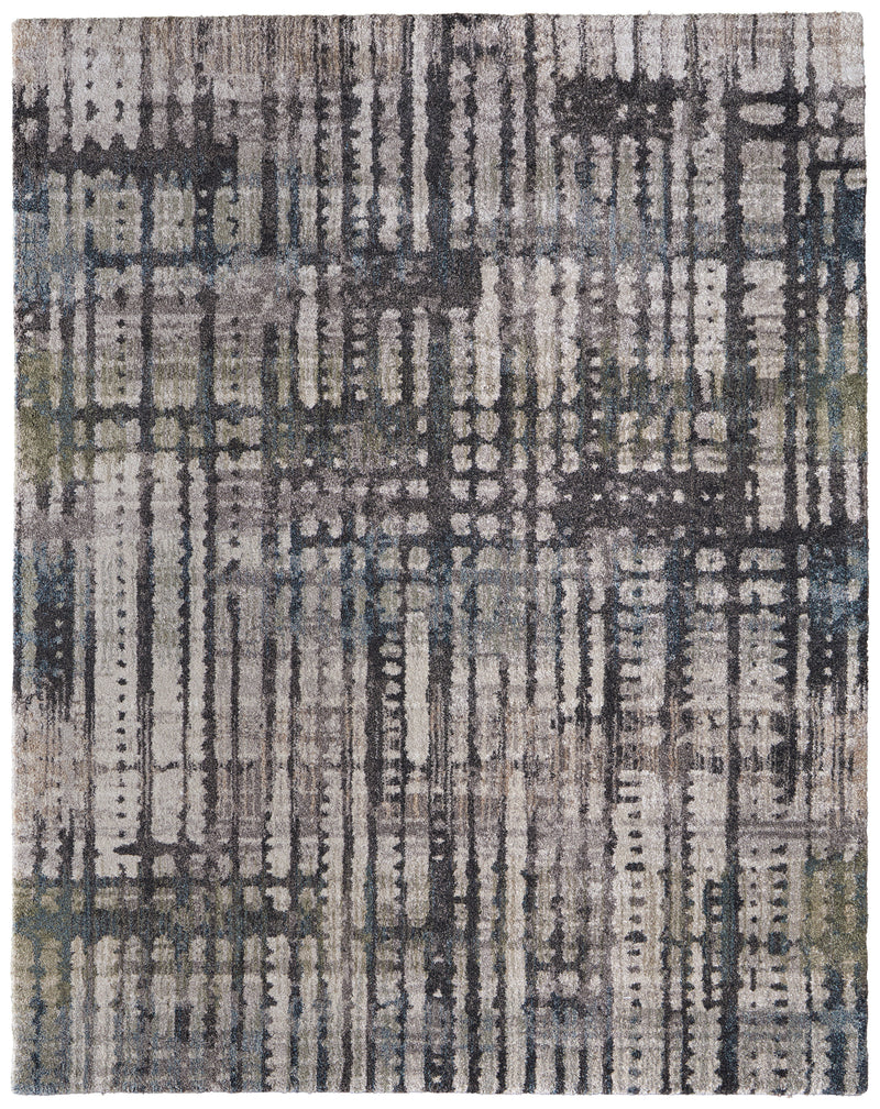 Skyview Modern Abstract, Gray/Black/Ivory