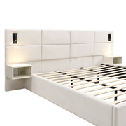 Soft, Comfortable, Luxurious Upholstered Smart Bed with Reading Light,King