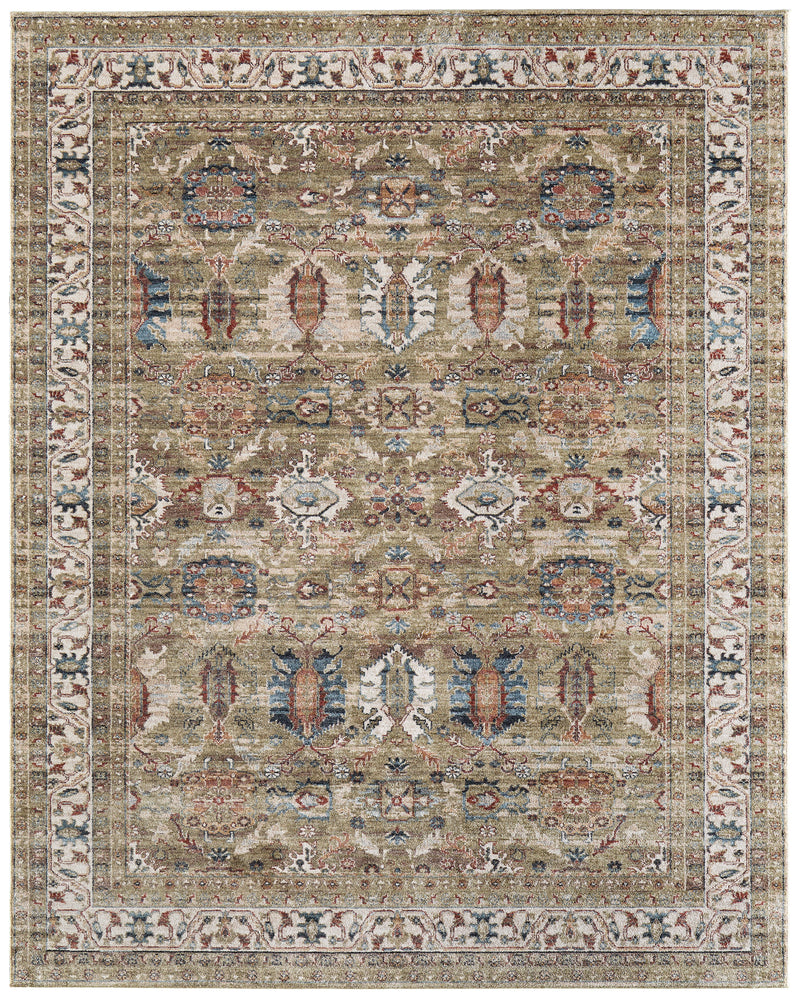 Pearson Traditional Persian, Green/Ivory/Blue