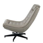 Piran Twilight Top Grain Leather Accent Chair with Swivel