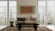 Wallace Transitional Medallion, Brown/White