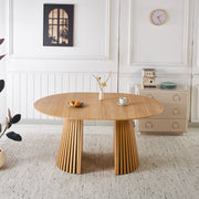 1+4,5pieces dining set, Table metal leg Mid-century Dining Table for 4-6 people With MDF Table Top, Pedestal Dining Table, End Table Leisure Coffee Table