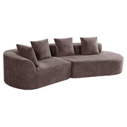 116' Modern Curved Sectional Sofa with High-Density Fully Compressed Sponge and Chaise Lounge, 2-Piece Set, Fully Assembled Right Hand Facing, Perfect for Living Room, Lounge