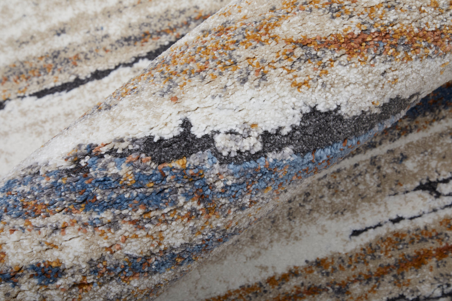 Gilmore Modern Stripes, Ivory/Orange/Gray