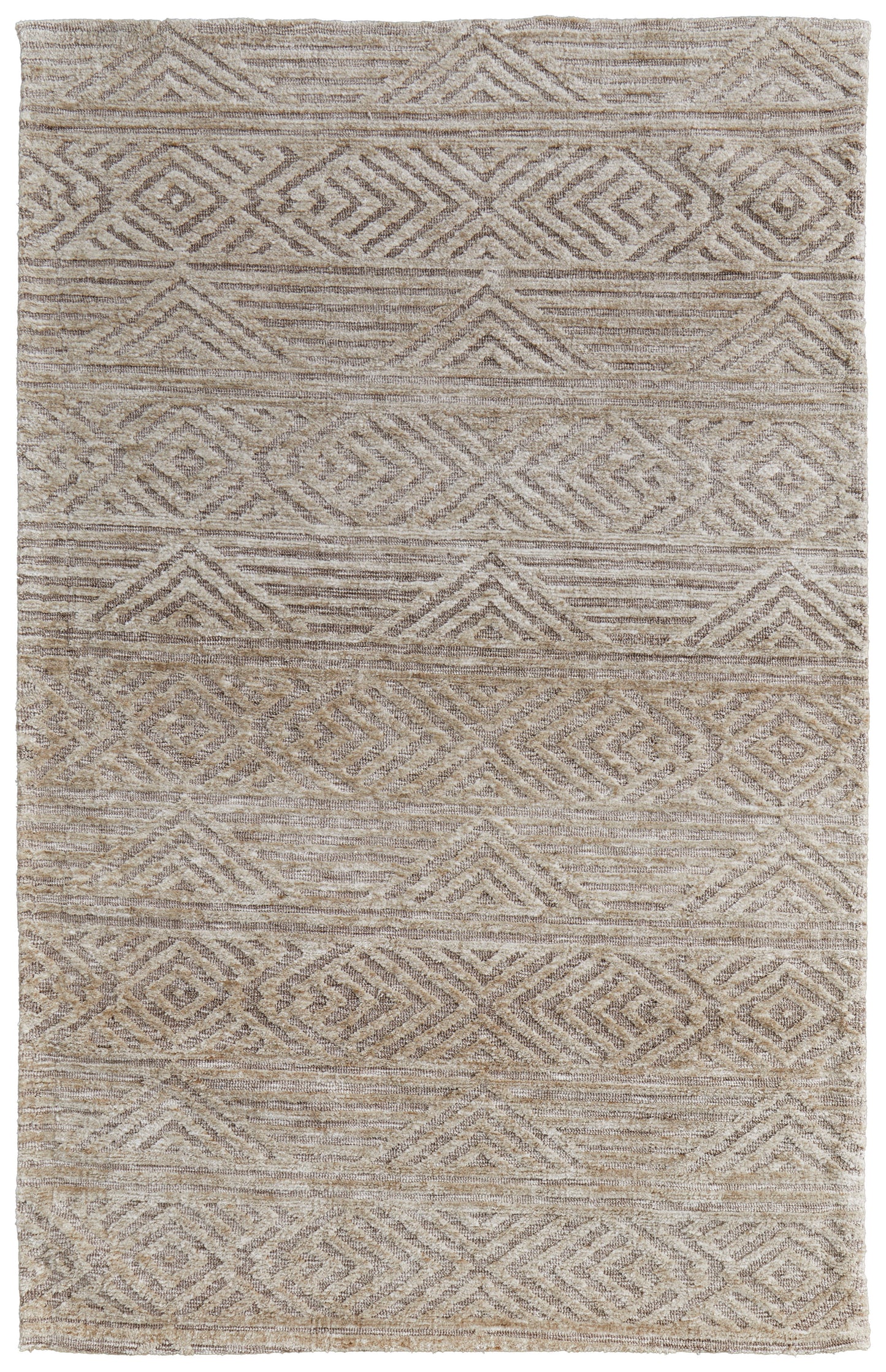 Colton Modern Geometric, Tan/Ivory/Brown