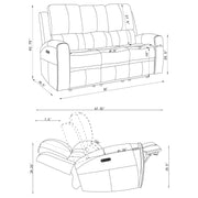 Boyce Grey 2-piece Triple Power Reclining Sofa Set
