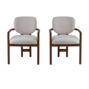 Upholstered Arm Dining Chairs (Set of 2)