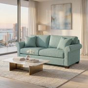 Irlanda Sofa – Made in USA, Custom Fabric Options, Classic Sofa Wholesale Sofa Furniture - Leslie Robins Egg - Fabric