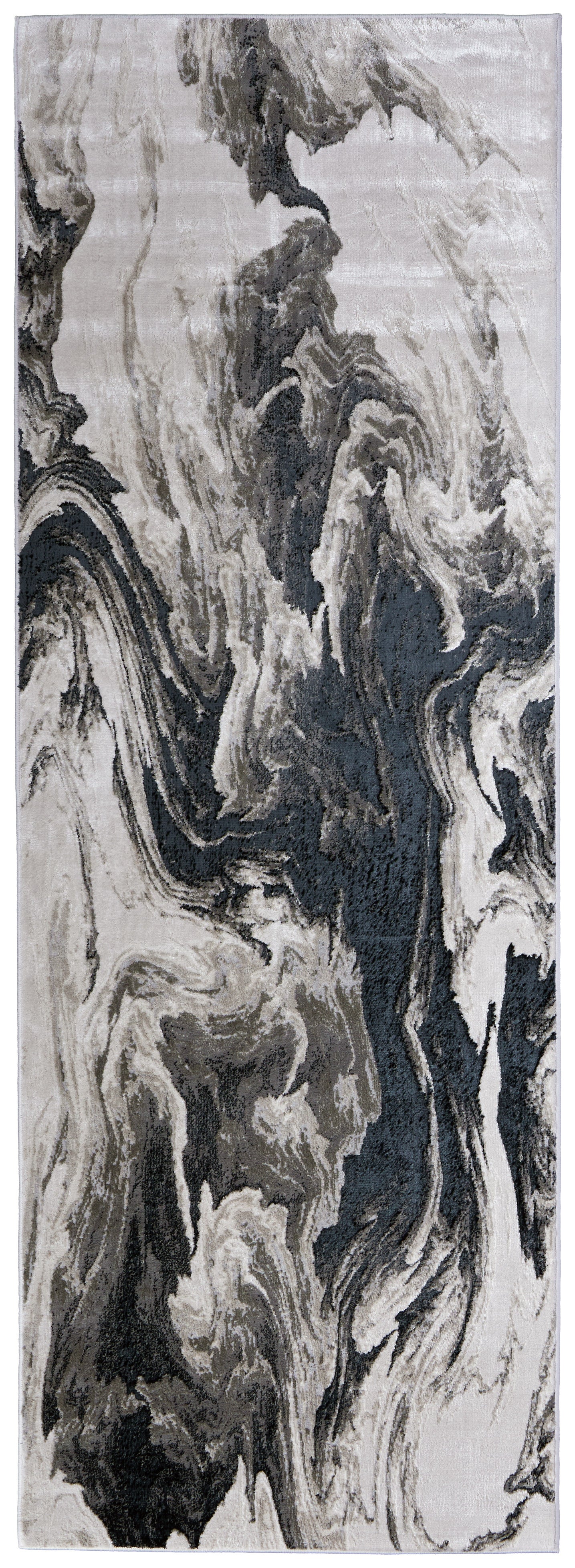 Micah Modern Abstract, Ivory/Black/Taupe