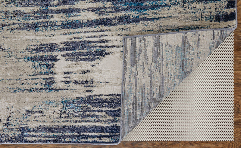 Indio Modern Abstract, Tan/Blue/Ivory