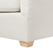 Ada - Flared Arm Contemporary Sofa With Lumbar Pillows - Flax White