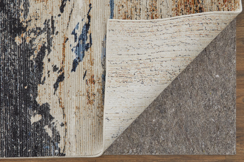 Sonora Modern Abstract, Tan/Blue/Gray