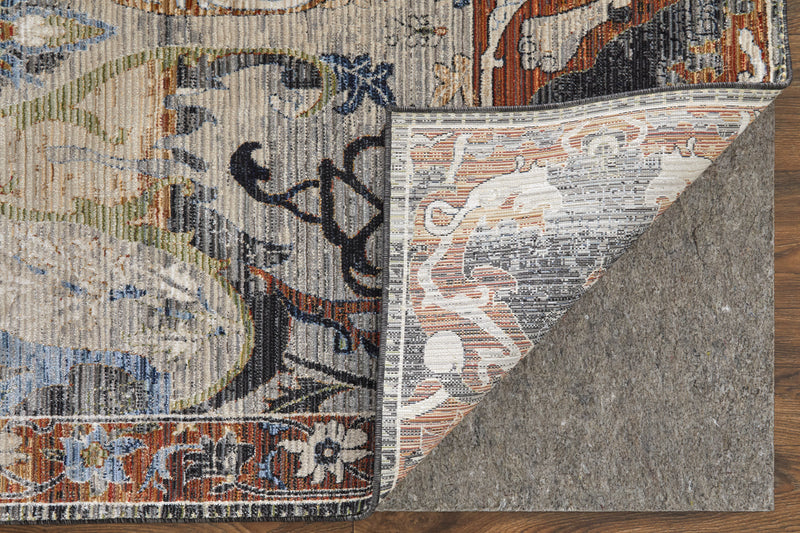 Melrose Transitional Ikat, Ivory/Red/Gray
