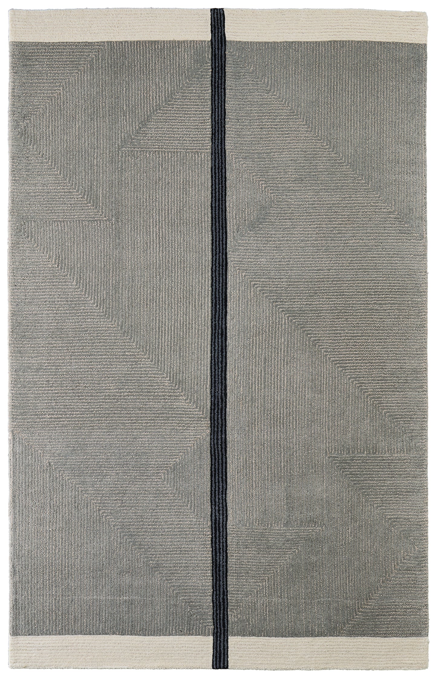Maguire Transitional Abstract, Taupe/Black