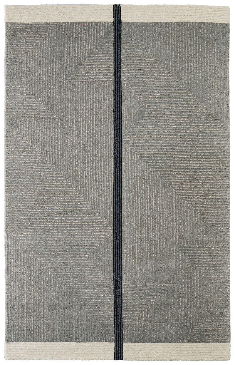 Maguire Transitional Abstract, Taupe/Black