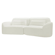 Modern Curved Sofa with High-Density Fully Compressed Sponge and Chaise Lounge, 2-Piece Set, Fully Assembled Right Hand Facing, Perfect for Living Room, Lounge