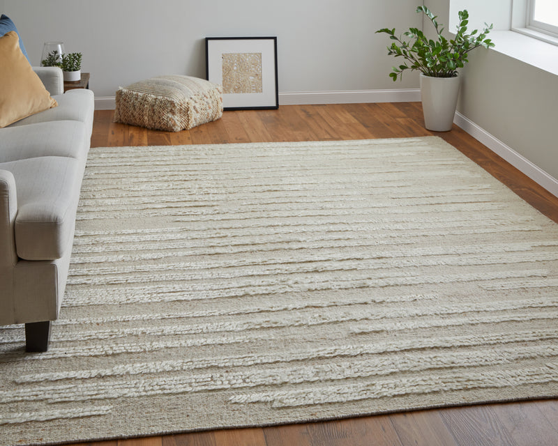 Ashby Transitional Stripes, White/Tan