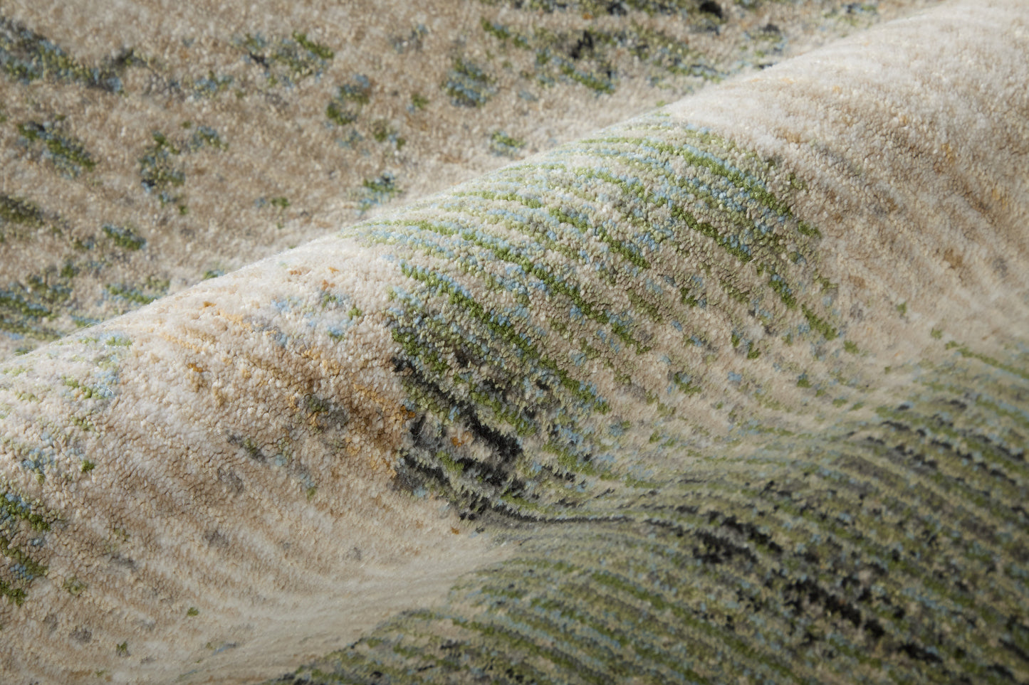 Sonora Modern Abstract, Green/Ivory/Tan