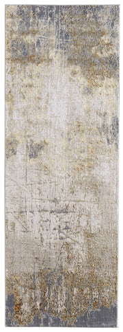 Aura Modern Abstract, Ivory/Brown/Gray