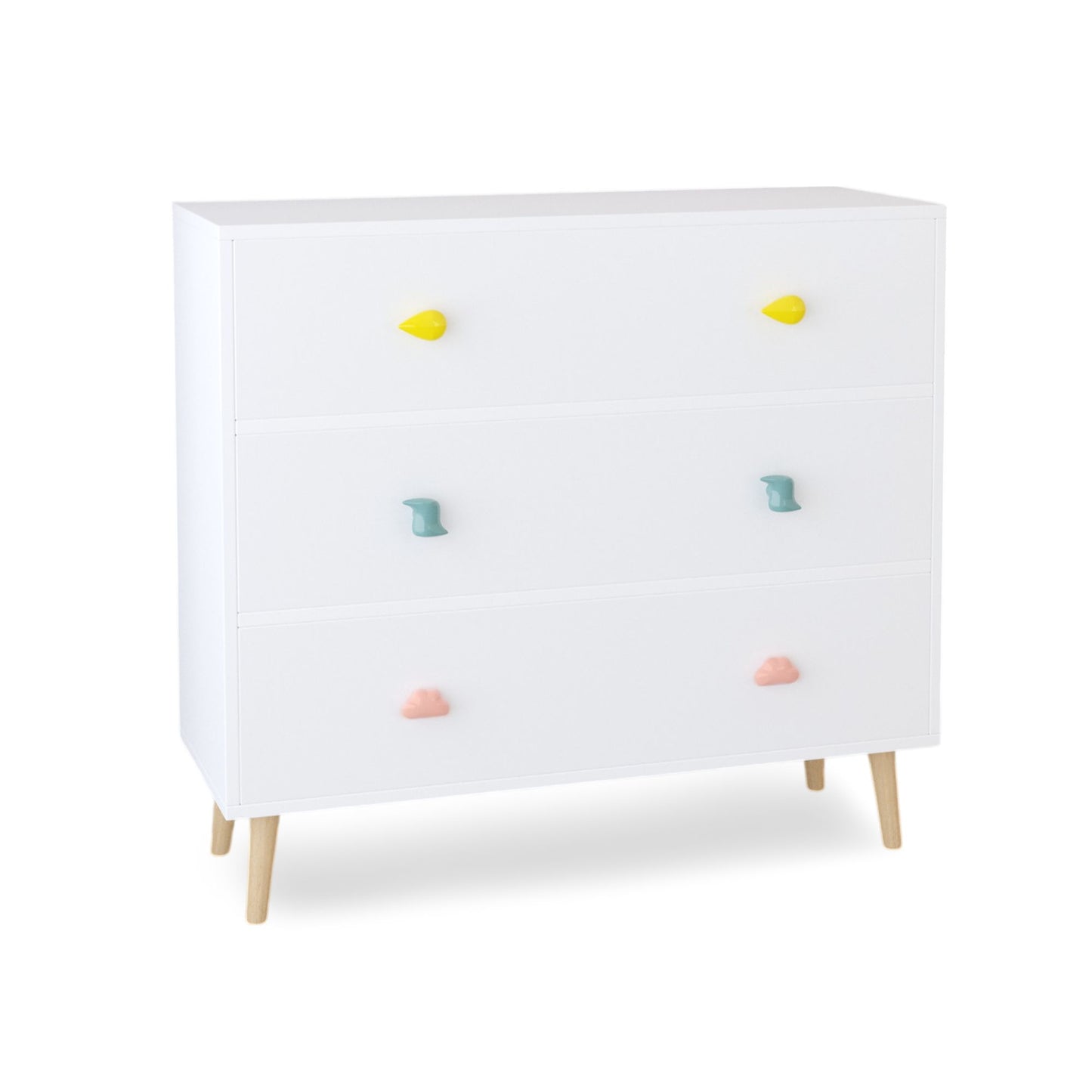 3 Drawer Dresser, Storage Cabinet With Anti Tip Safety