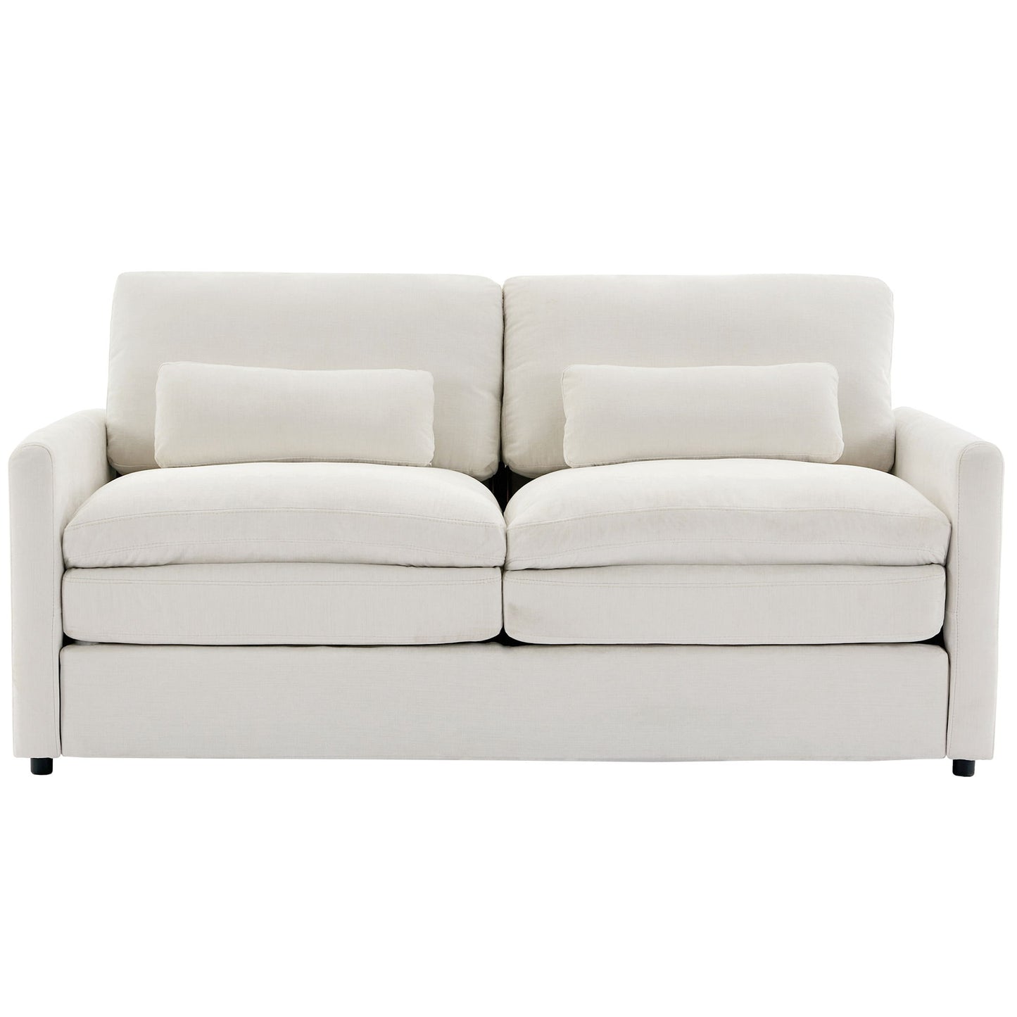 Cozy Upholstered Cushion Loveseat Sofa For Living Room