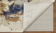 Clio Modern Abstract, Blue/Orange/Ivory