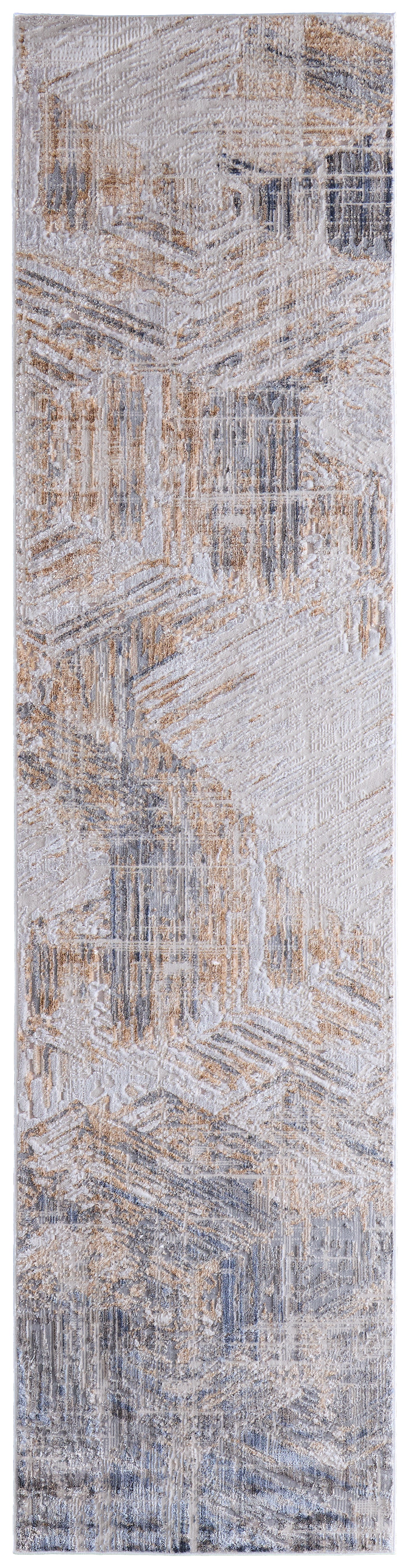 Laina Transitional Abstract, Tan/Ivory/Gray
