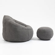 Bedding Bean Bag Sofa Chair High Pressure Foam With Footrest