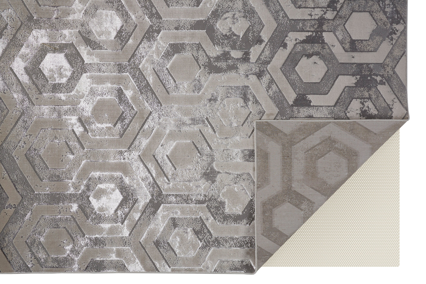 Micah Modern Distressed, Gray/Taupe/Silver