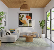 Agape Modern Abstract, Green/Ivory
