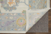 Karina Transitional Floral & Botanical, Ivory/Orange/Blue