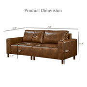 Big Loveseat for Living Room,Apartment,Upholstered Breathable Faux Leather PU Couch,Loveseat Brown (This SKU=W1097S00254)