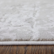 Prasad Modern Abstract, Ivory/Taupe/Silver