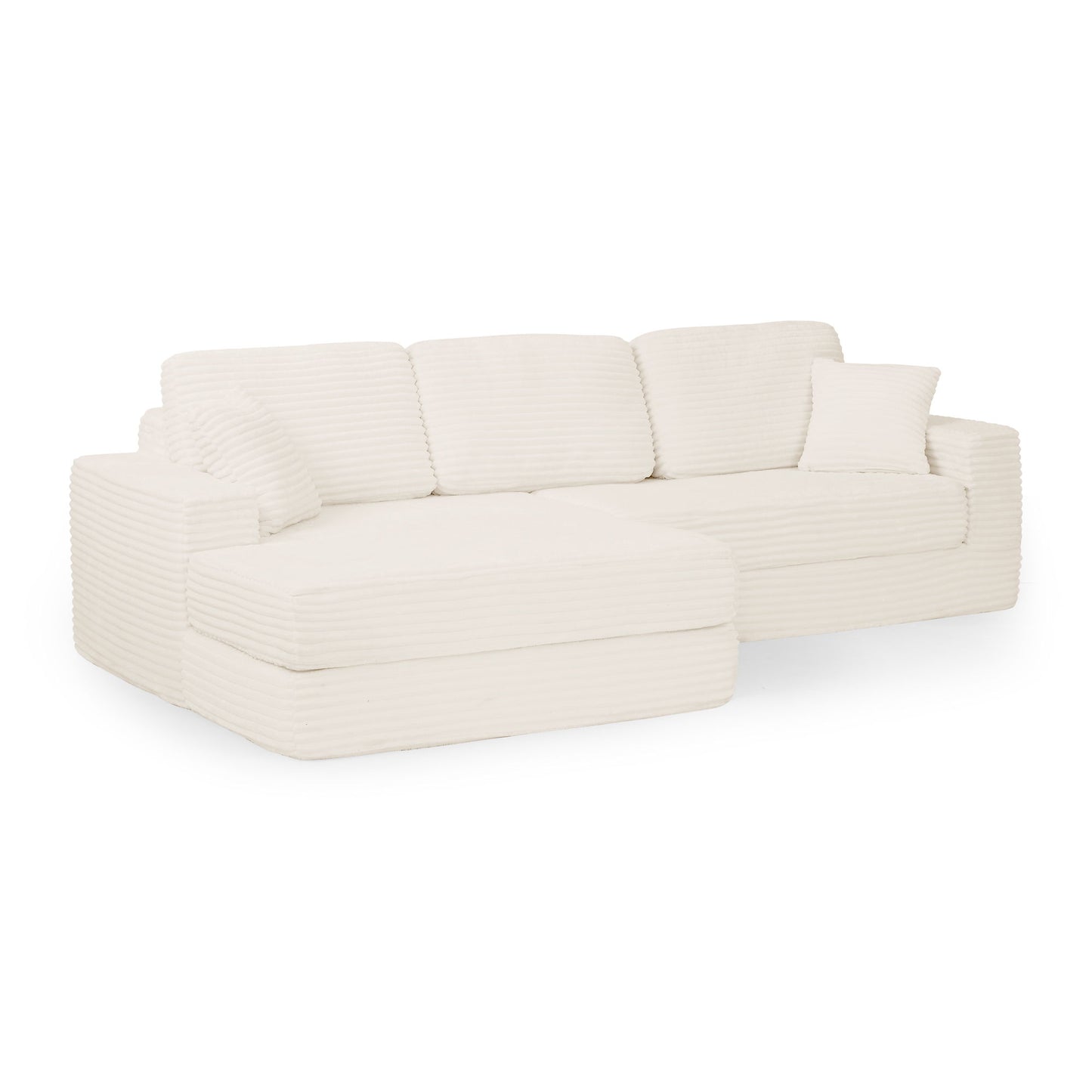 Modern Minimalist L Shape Modular Sectional Sofa, Couch