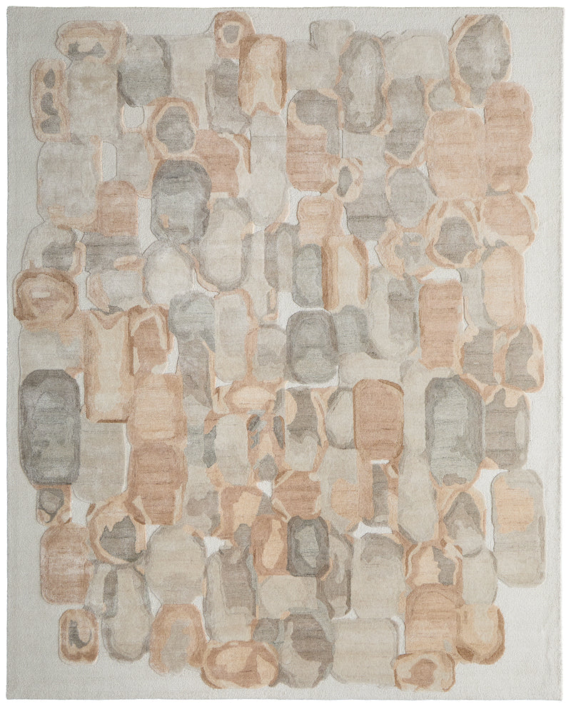 Kendall Modern Abstract, Tan/Gray/Ivory