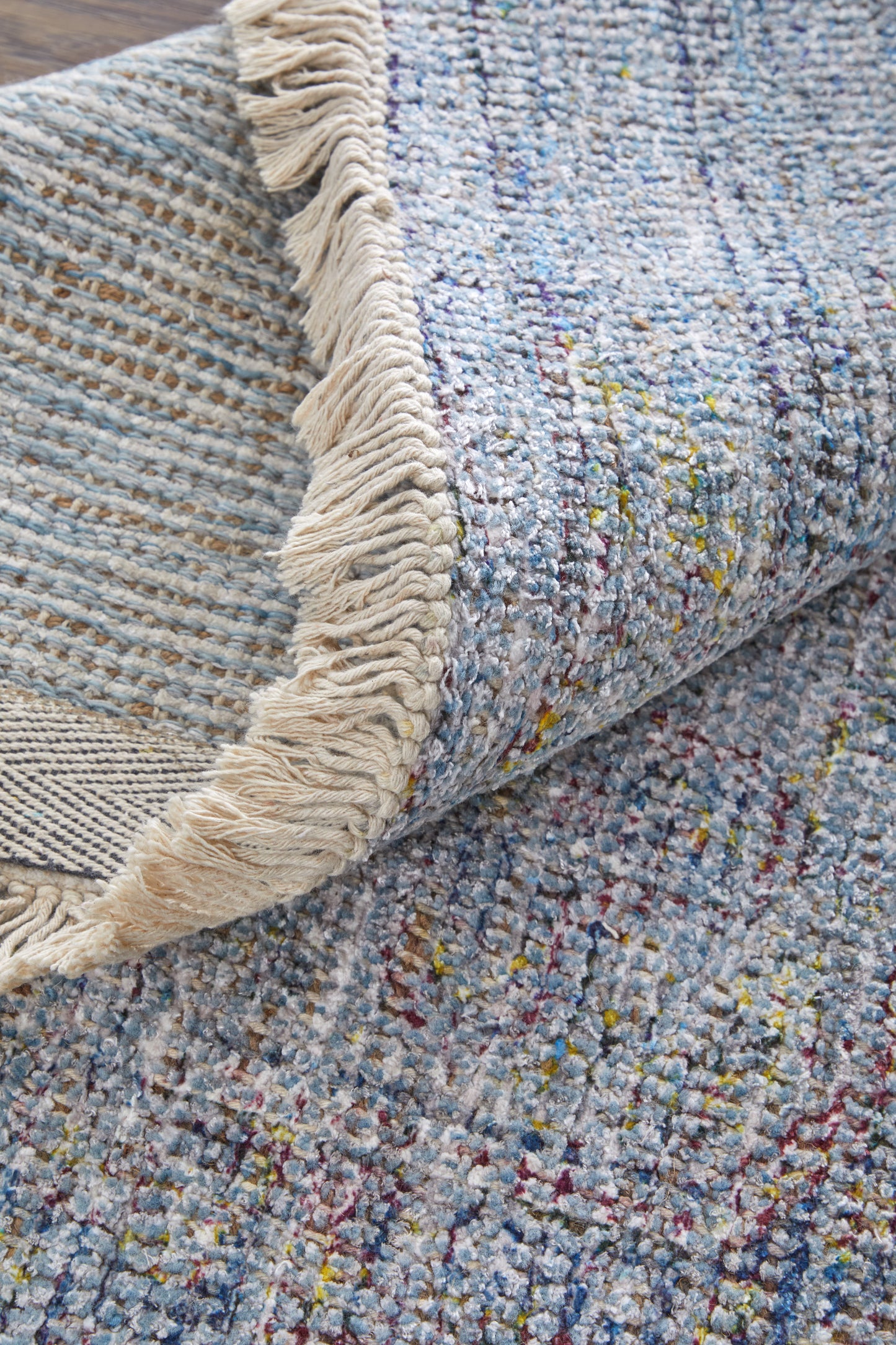Caldwell Transitional Distressed, Blue/Ivory