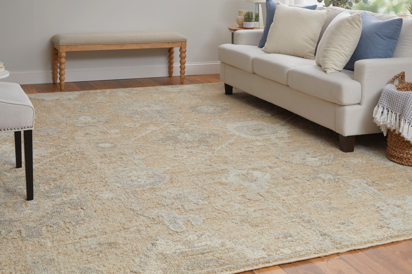Grafton Transitional Floral & Botanical, Tan/Gray/Ivory