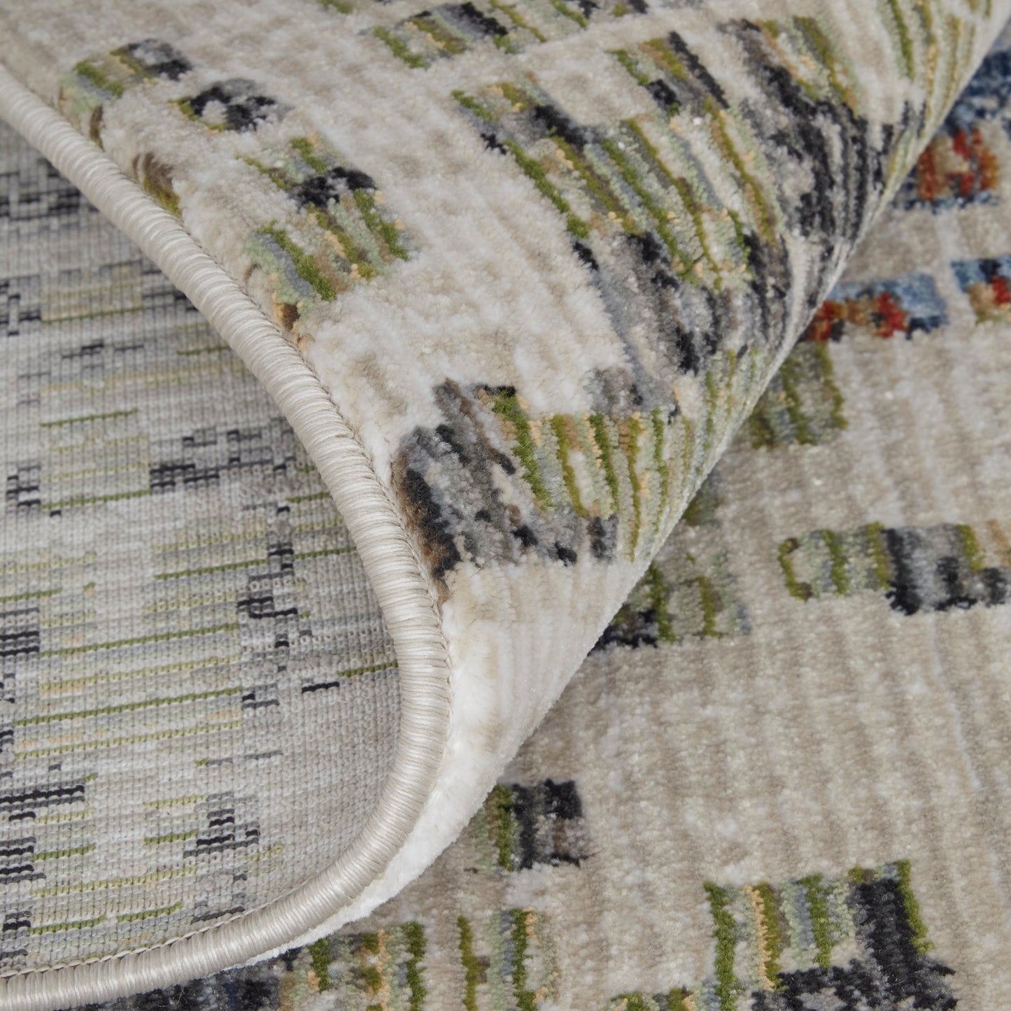 Sonora Modern Abstract, Ivory/Green/Blue