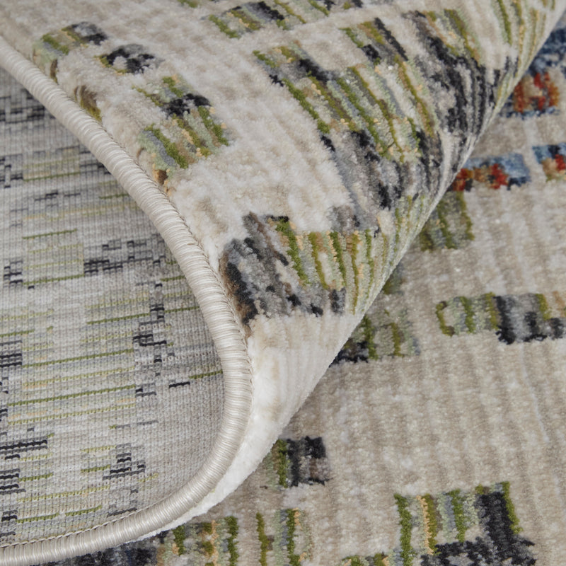 Sonora Modern Abstract, Ivory/Green/Blue