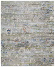 Melrose Traditional Floral & Botanical, Green/Ivory/Blue