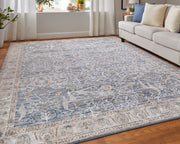 Pasha Transitional Ikat, Blue/Taupe/Ivory