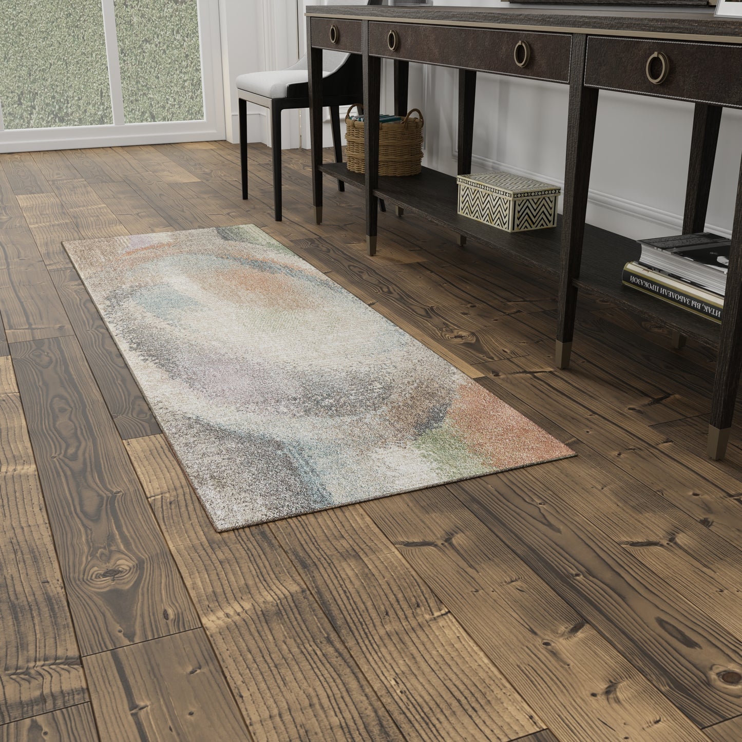 Eden Modern Abstract, Brown/Tan/Blue