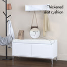 Switch Wall Mounted Entryway Shelf With Hooks And Storage Bench Set - Off White 3 image