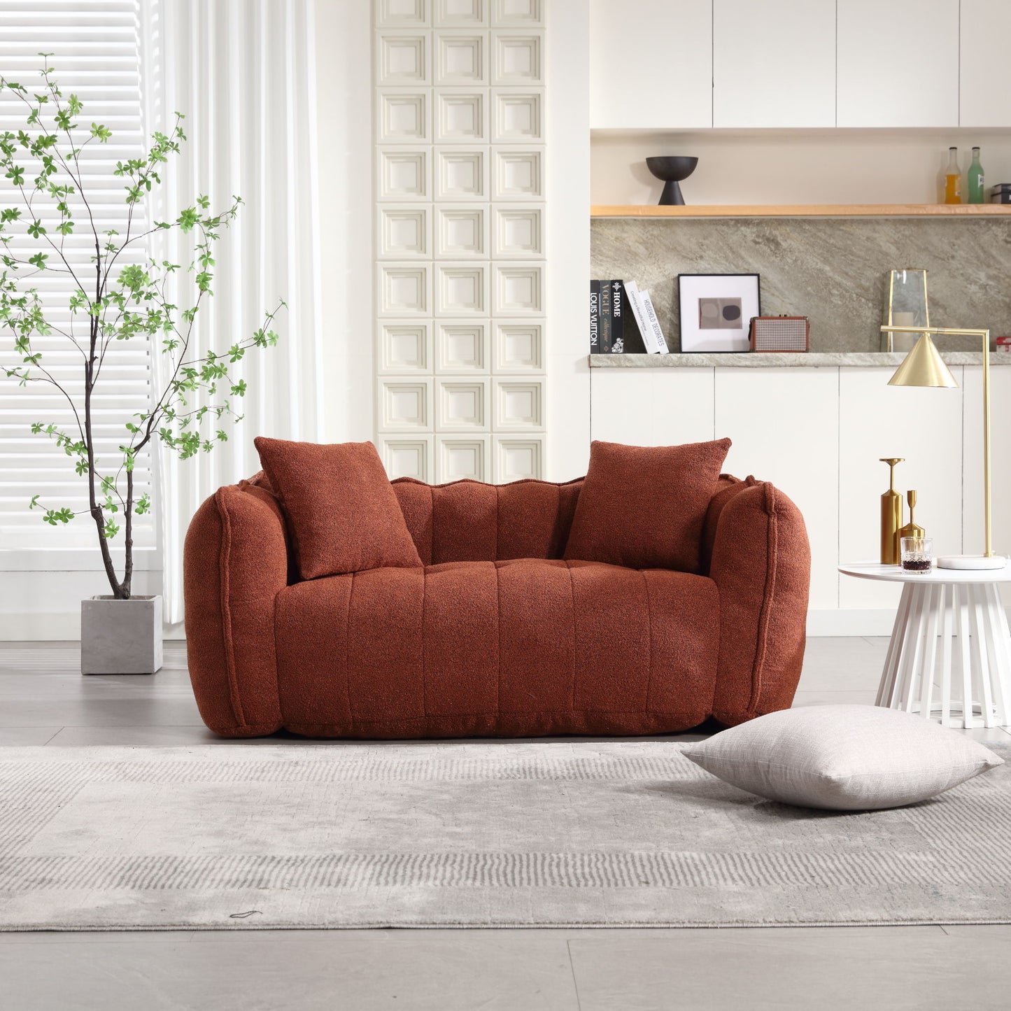 Cozy Beanbag Chair With High Resilience Foam Core For 2