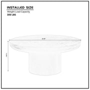 Round Coffee Table with Cylindrical Leg,Wood Veneer Tabletop Table,Rounded Sofa Side Table for living Room Office,Brown