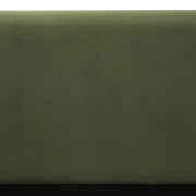 California King Size Upholstered Bed Frame With Velvet Fabric And Curve Design Thick Headboard, Solid Wood Legs, Olive Green (old sku N757P411871V)